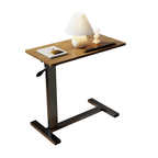 OEM Bedside Table Adjustable Height Wheels Black/Walnut