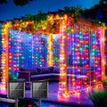 OEM Solar Curtain Fairy String Lights 8 Strands 2 Pack 200 Colourful