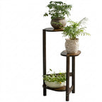 OEM Plant Stand 3-Tier Bamboo Corner Shelf Natural