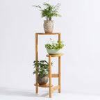 OEM Plant Stand 3-Tier Bamboo Shelf Corner Natural