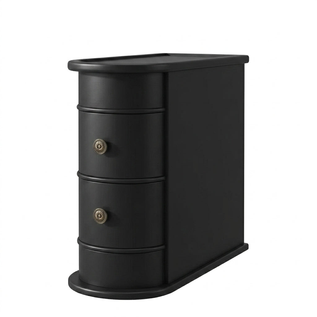 OEM End Table 2-Drawer Narrow Slim Wood