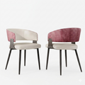 OEM Dining Chairs Upholstered Wide Cushioned Seats Burgundy Red 53.5x51x81cm