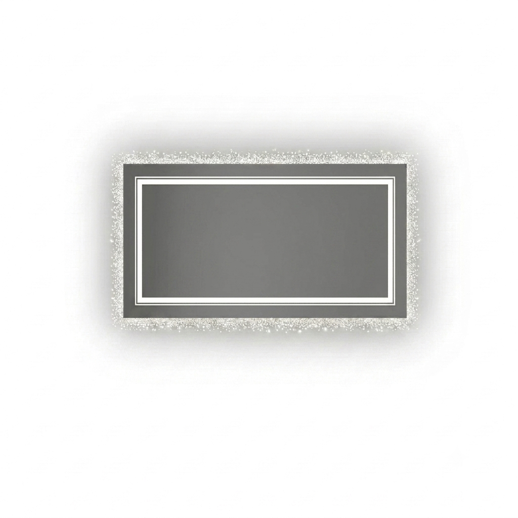 OEM Bathroom Mirror Wide LED Silver