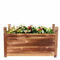 OEM Raised Planter Box Solid Fir Wood Brown Medium