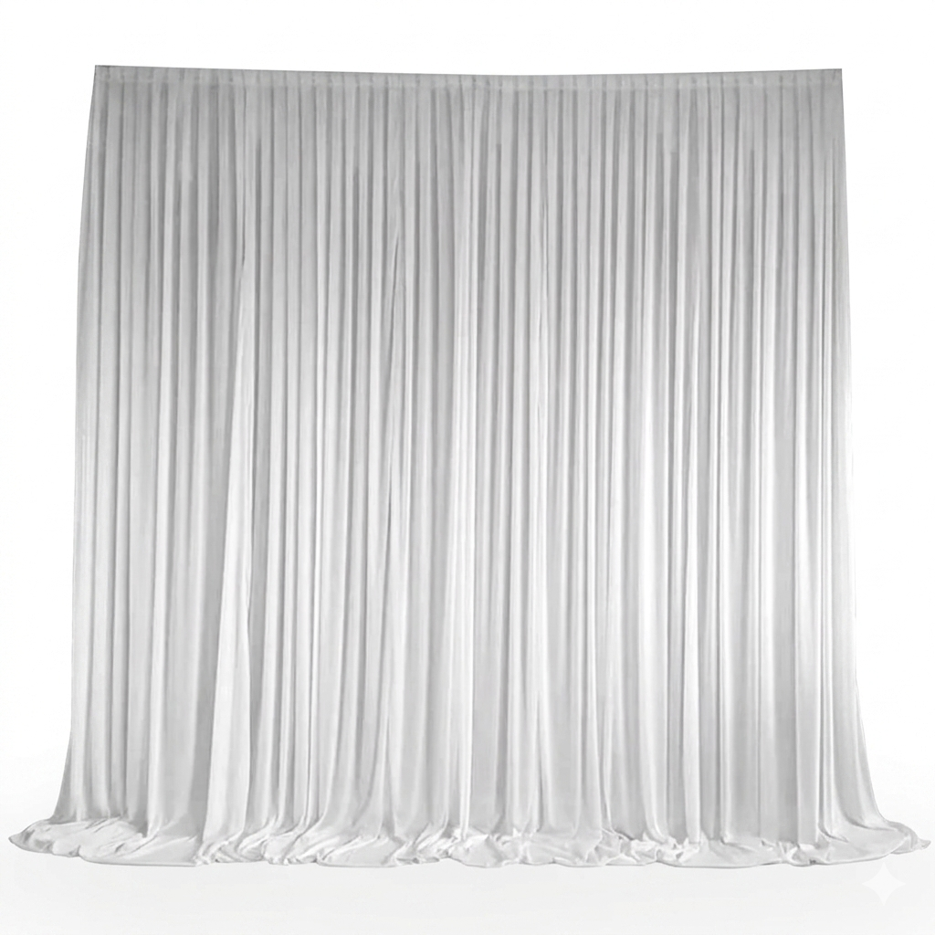 OEM Wedding Backdrop Curtain Large Event Draping White 600x300CM