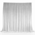 OEM Wedding Backdrop Curtain Large Event Draping White 600x300CM