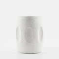 OEM Side Table Lightweight Concrete Faux Terrazzo White