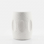 OEM Side Table Lightweight Concrete Faux Terrazzo White