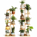 OEM Plant Stand 5-Tier Bamboo Indoor Outdoor Natural 40x20.2x102cm