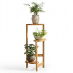 OEM Plant Stand Corner Display Shelf Natural Wood
