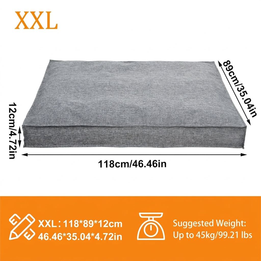 OEM Dog Bed Waterproof Lining Foam Base Linen Cover Grey XXL