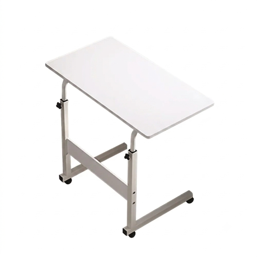 OEM Laptop Desk Adjustable Height Tilting Tabletop White