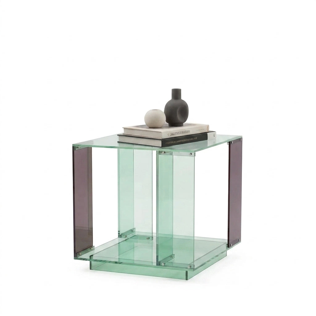 OEM Record Player Table 2-Tier Acrylic Open Storage Shelf