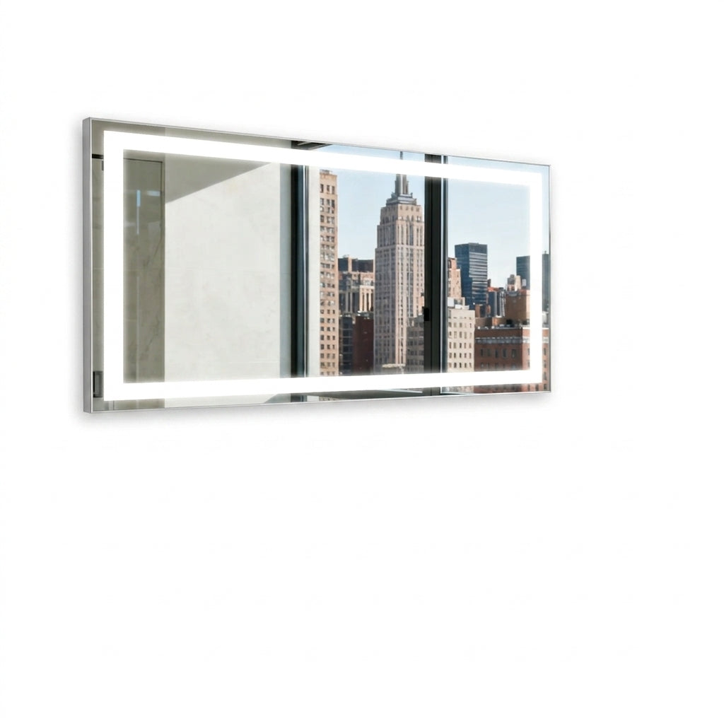 OEM Bathroom Mirror LED Backlit Bluetooth Speaker Silver