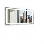 OEM Bathroom Mirror LED Backlit Bluetooth Speaker Silver