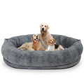 OEM Dog Bed Giant Beanbag Washable Fur Cover Blanket Gray Large