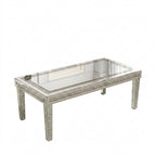 OEM Coffee Table Rectangular Mirrored Crystal Inlay 120CM