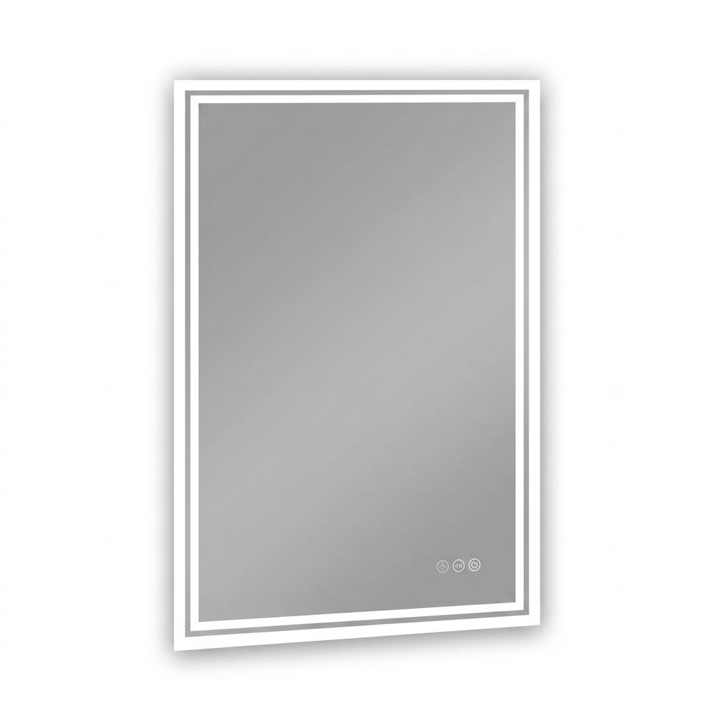 OEM Bathroom Mirror Rectangular LED Silver
