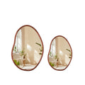 OEM Wall Mirror Asymmetrical Wood Frame Mid Century