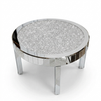 OEM Coffee Table Round Mirrored Silver