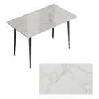 OEM Dining Table Sintered Stone Top Seats 4-6 White
