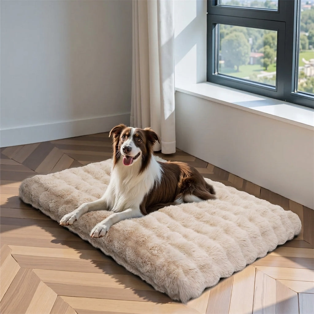 OEM Dog Bed Ultra-Soft Cushion Removable Washable Cover Khaki XL