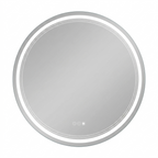 LED Backlit Bathroom Mirror - Dimmable Anti Fog - White&Silver - 80cm