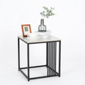 OEM Side Table Marble Effect Top White