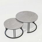 Coffee Table Set - Sintered Stone - Dark Grey