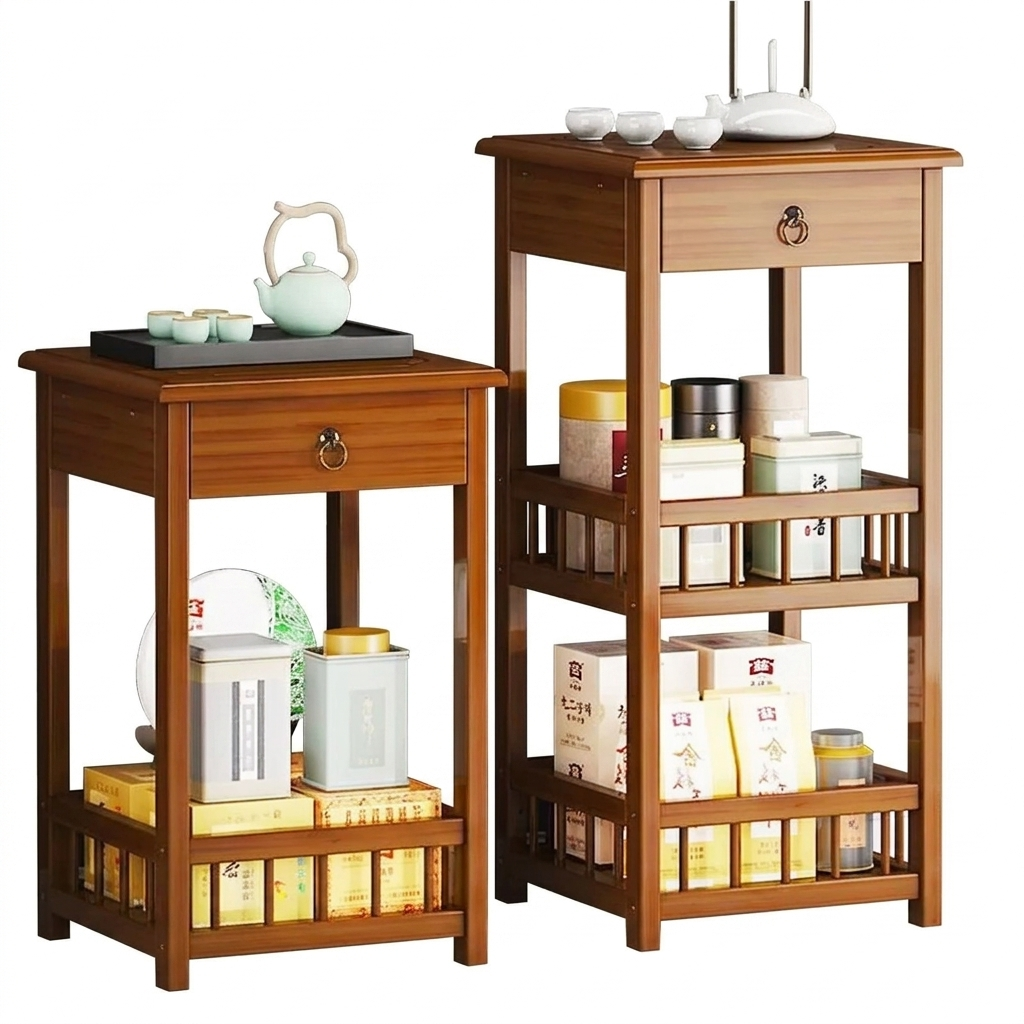 OEM Side Table Bamboo Storage Drawer
