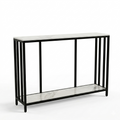 OEM Console Table Sintered Stone Top Metal Frame White 120x30x78cm