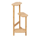 OEM Plant Stand Corner Display Shelf Natural Wood