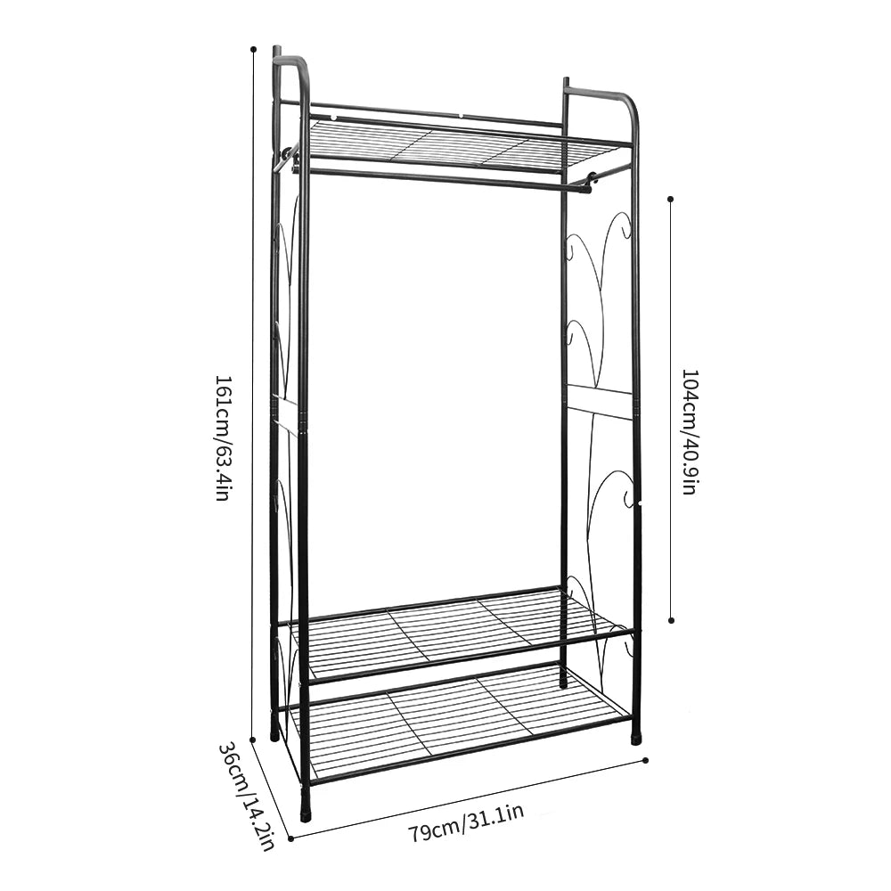 OEM Clothes Rack Freestanding Black