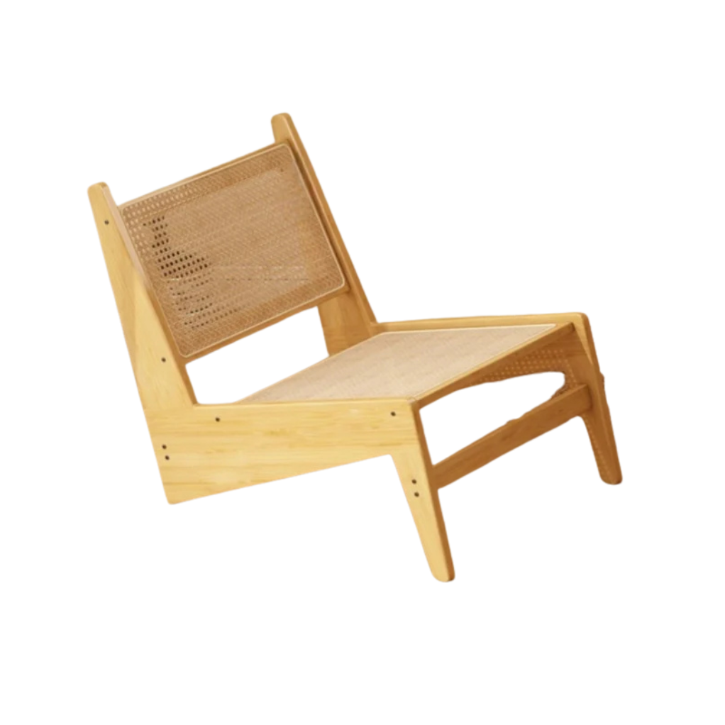 Lounge Armchair with Backrest - Light Oak