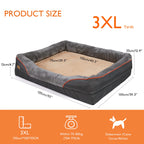 OEM Dog Bed Warm Fleece Waterproof Washable Cover Grey 3XL