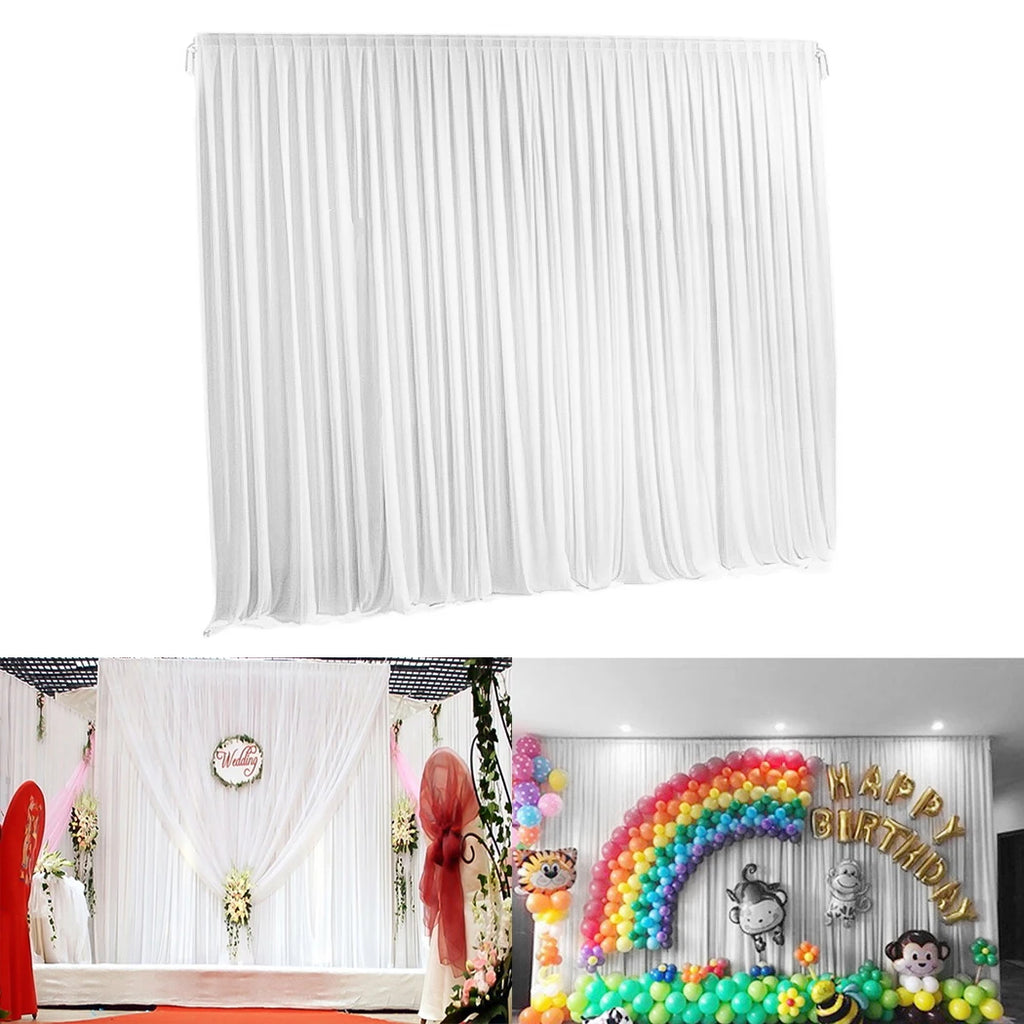 OEM Wedding Backdrop Curtain Large Event Draping White 600x300CM