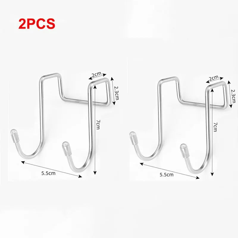 OEM Wall Hooks 304 Stainless Steel Set Of 2 Silver