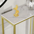 OEM Console Table Marble Top White & Gold