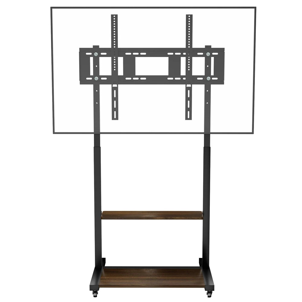 OEM TV Cart Lockable Wheels Storage Shelves Black 40-86 Inch