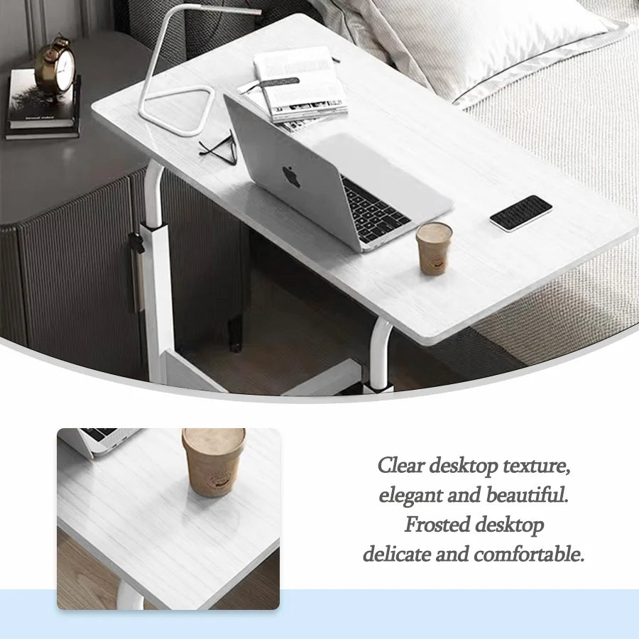 OEM Laptop Desk Adjustable Height Tilting Tabletop White