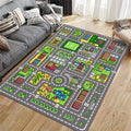 OEM Kids City Traffic Road Play Rug Non-Slip Washable Toy Car Floor Mat Multicolour 80x120cm