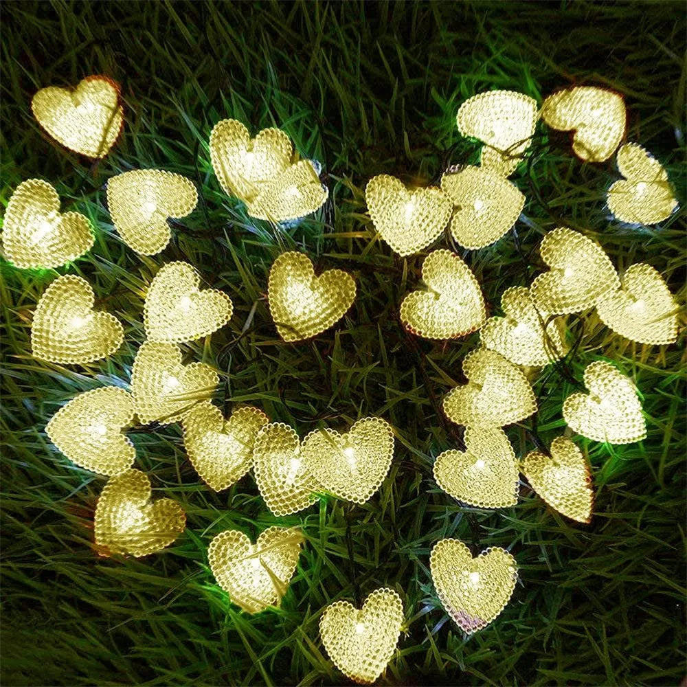 OEM Solar Heart String Lights 8 Modes IP44 Outdoor 22m 200LEDS