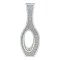 OEM Floor Vase Mirrored Crushed Diamond Silver Tall