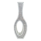 OEM Floor Vase Mirrored Crushed Diamond Silver Tall