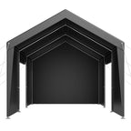 OEM Portable Carport Canopy Removable Sidewalls Zipper Door Gray 10x20ft