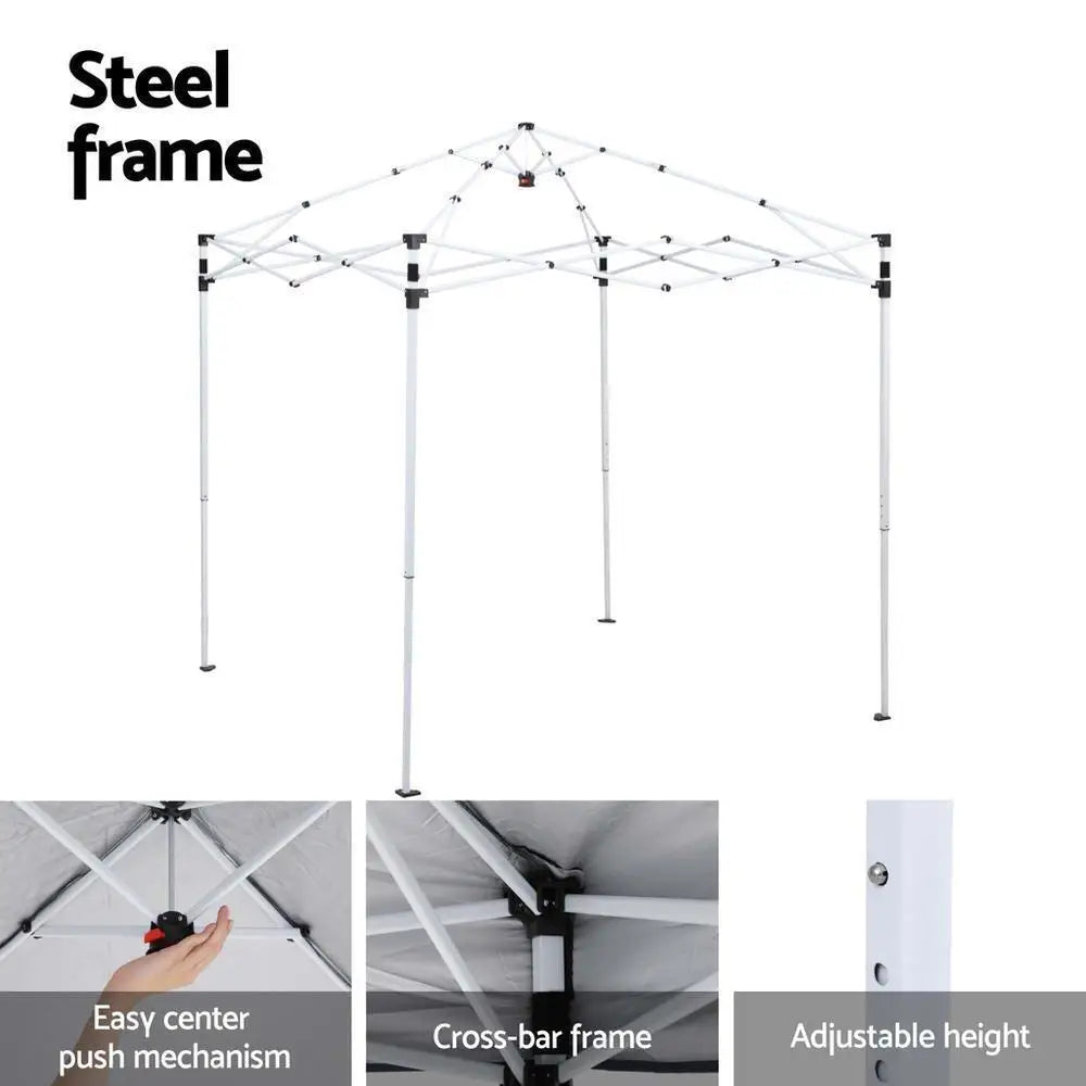 OEM Pop Up Gazebo Adjustable Outdoor Canopy Blue 2x2m