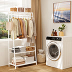 OEM Clothes Rack Shelves Hooks White