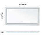 OEM Bathroom Mirror Silver 100x60cm
