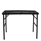 OEM Folding Grill Table Adjustable Height Steel Mesh Top Black 90 × 60 ×70cm