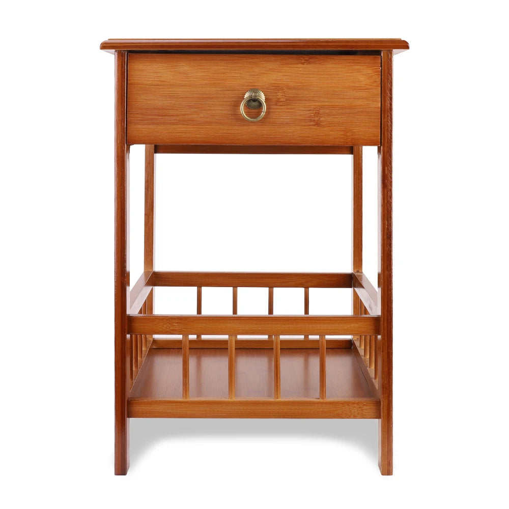 OEM Side Table Bamboo Storage Drawer